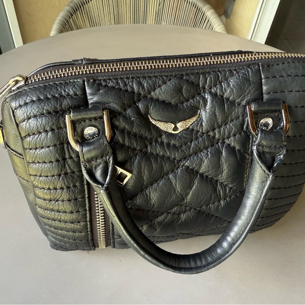 Zadig & Voltaire Black Quilted Leather Satchel - Women's Bag